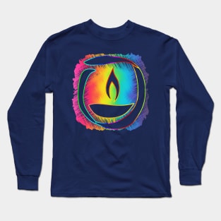 Small Print Rainbow Ribbon Chalice Long Sleeve T-Shirt